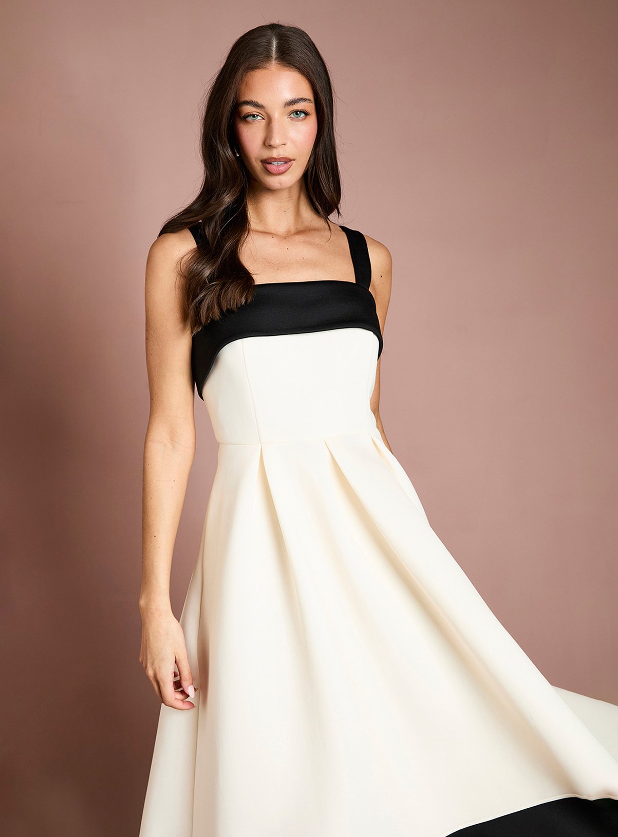 COAST Strappy Printed Scuba Midi Dress 12 - Image 2 thumbnail